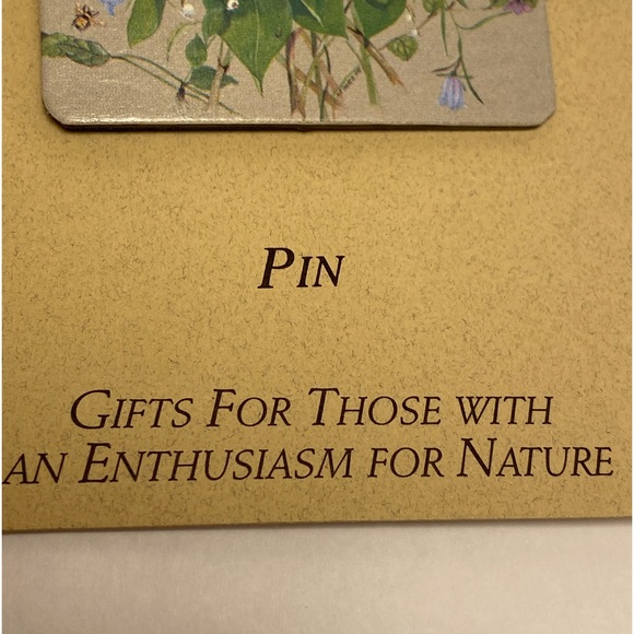 Hummingbird floral PIN Bird flower BROOCH handmade Vermont Nancy Revoir Dezotell - Picture 4 of 15